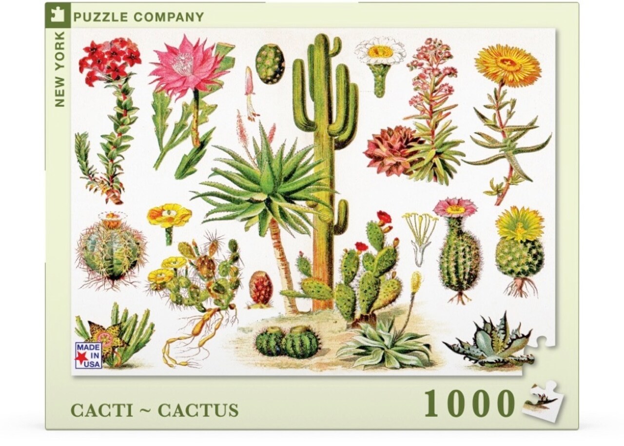 New York Puzzle Company Cacti ~ Cactus 1000 Piece Piece Jigsaw Puzzle